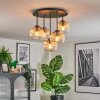 Koyoto lampa sufitowa, kula świetlna 41 cm bursztynowy, przezroczysty, 5-punktowe