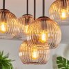 Koyoto lampa sufitowa, kula świetlna 41 cm bursztynowy, przezroczysty, 5-punktowe