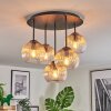 Koyoto lampa sufitowa, kula świetlna 41 cm bursztynowy, przezroczysty, 5-punktowe