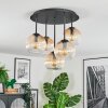Koyoto lampa sufitowa, kula świetlna 41 cm bursztynowy, przezroczysty, 5-punktowe