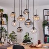 Gastor lampa wisząca, kula świetlna, lampa wisząca bursztynowy, chrom, przezroczysty, przydymiony, 8-punktowe
