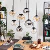 Gastor lampa wisząca, kula świetlna, lampa wisząca bursztynowy, chrom, przezroczysty, przydymiony, 8-punktowe