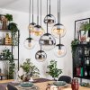 Gastor lampa wisząca, kula świetlna, lampa wisząca bursztynowy, chrom, przezroczysty, przydymiony, 8-punktowe