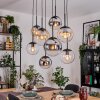 Gastor lampa wisząca, kula świetlna, lampa wisząca bursztynowy, chrom, przezroczysty, przydymiony, 8-punktowe