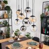 Gastor lampa wisząca, kula świetlna, lampa wisząca bursztynowy, chrom, przezroczysty, przydymiony, 8-punktowe