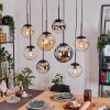 Gastor Lampa wisząca, Kula świetlna, Lampa wisząca W kolorze bursztynu, Chrom, Przezroczysty, Przydymiony, 8-punktowe