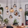 Gastor Lampa wisząca, Kula świetlna, Lampa wisząca W kolorze bursztynu, Chrom, Przezroczysty, Przydymiony, 8-punktowe