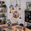 Gastor lampa wisząca, kula świetlna, lampa wisząca bursztynowy, przezroczysty, przydymiony, 8-punktowe