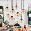 Gastor Lampa wisząca, Kula świetlna, Lampa wisząca W kolorze bursztynu, Przezroczysty, 8-punktowe