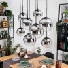 Gastor lampa wisząca, kula świetlna, lampa wisząca chrom, przezroczysty, przydymiony, 8-punktowe