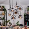 Gastor lampa wisząca, kula świetlna, lampa wisząca chrom, przezroczysty, przydymiony, 8-punktowe