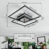 Manor Lampa sufitowa LED Czarny, 1-punktowy, Zdalne sterowanie