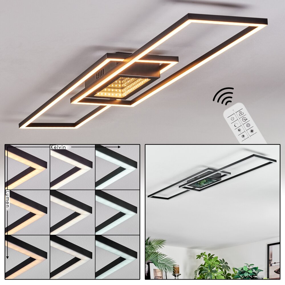 Manor Lampa sufitowa LED Czarny, 1-punktowy, Zdalne sterowanie main product photo