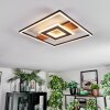 Hadel Lampa sufitowa LED Wygląd drewna, Czarny, 1-punktowy