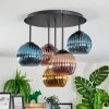 Koyoto lampa sufitowa, kula świetlna 45 cm niebeieski, złoty, miedziany, 5-punktowe