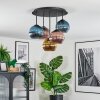 Koyoto lampa sufitowa, kula świetlna 45 cm niebeieski, złoty, miedziany, 5-punktowe