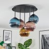 Koyoto lampa sufitowa, kula świetlna 45 cm niebeieski, złoty, miedziany, 5-punktowe
