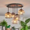 Ripoll lampa sufitowa, kula świetlna bursztynowy, przezroczysty, przydymiony, 5-punktowe