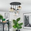 Ripoll lampa sufitowa, kula świetlna bursztynowy, przezroczysty, przydymiony, 5-punktowe