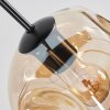 Ripoll lampa wisząca, kula świetlna, lampa wisząca bursztynowy, przezroczysty, 8-punktowe