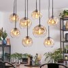 Ripoll lampa wisząca, kula świetlna, lampa wisząca bursztynowy, przezroczysty, 8-punktowe