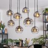 Ripoll lampa wisząca, kula świetlna, lampa wisząca przezroczysty, przydymiony, 8-punktowe