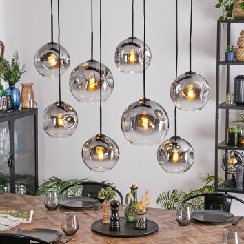 Ripoll Lampa wisząca, Kula świetlna, Lampa wisząca Przezroczysty, Przydymiony, 8-punktowe Ripoll Lampa wisząca, Kula świetlna, Lampa wisząca Przezroczysty, Przydymiony, 8-punktowe