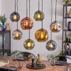 Ripoll Lampa wisząca, Kula świetlna, Lampa wisząca Niebeieski, Chrom, Złoty, Zielony, W kolorze miedzi, Przydymiony, 8-punktowe