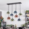 Koyoto lampa wisząca, kula świetlna, lampa wisząca niebeieski, zielony, przezroczysty, miedziany, 8-punktowe
