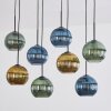 Koyoto Lampa wisząca, Kula świetlna, Lampa wisząca Niebeieski, Złoty, Zielony, 8-punktowe