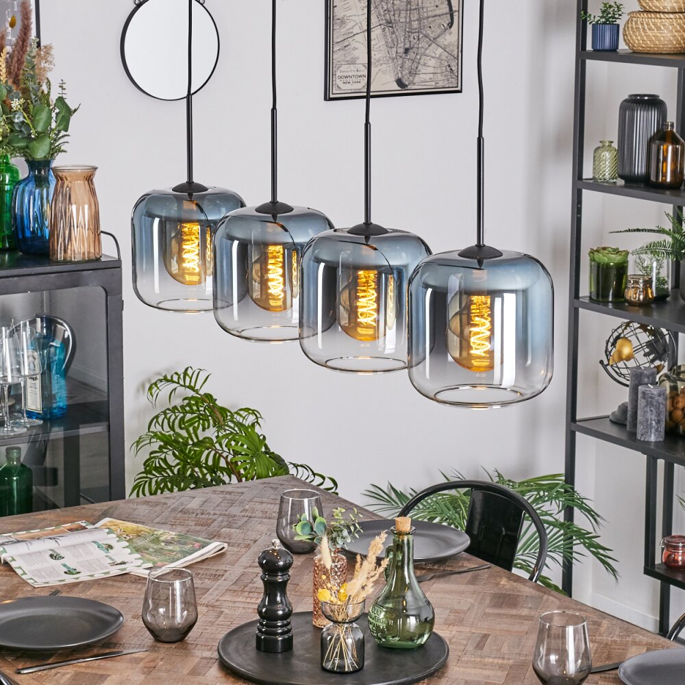 Lauden Lampa wisząca, Lampa wisząca Niebeieski, Przezroczysty, 4-punktowe main product photo