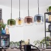 Lauden lampa wisząca, lampa wisząca bursztynowy, niebeieski, zielony, przezroczysty, miedziany, 4-punktowe
