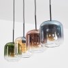 Lauden Lampa wisząca, Lampa wisząca W kolorze bursztynu, Niebeieski, Zielony, Przezroczysty, W kolorze miedzi, 4-punktowe