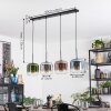 Lauden lampa wisząca, lampa wisząca niebeieski, zielony, przezroczysty, miedziany, przydymiony, 4-punktowe