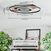 Hadel Lampa sufitowa LED Wygląd drewna, Czarny, 1-punktowy