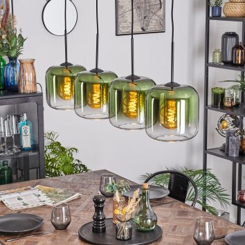 Lauden Lampa wisząca, Lampa wisząca Zielony, Przezroczysty, 4-punktowe