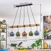 Koyoto lampa wisząca, kula świetlna, lampa wisząca kolory naturalne, czarny, 5-punktowe