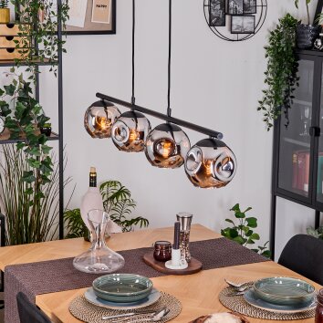 Ripoll Lampa wisząca, Kula świetlna, Lampa wisząca Chrom, Przydymiony, 4-punktowe Ripoll Lampa wisząca, Kula świetlna, Lampa wisząca Chrom, Przydymiony, 4-punktowe