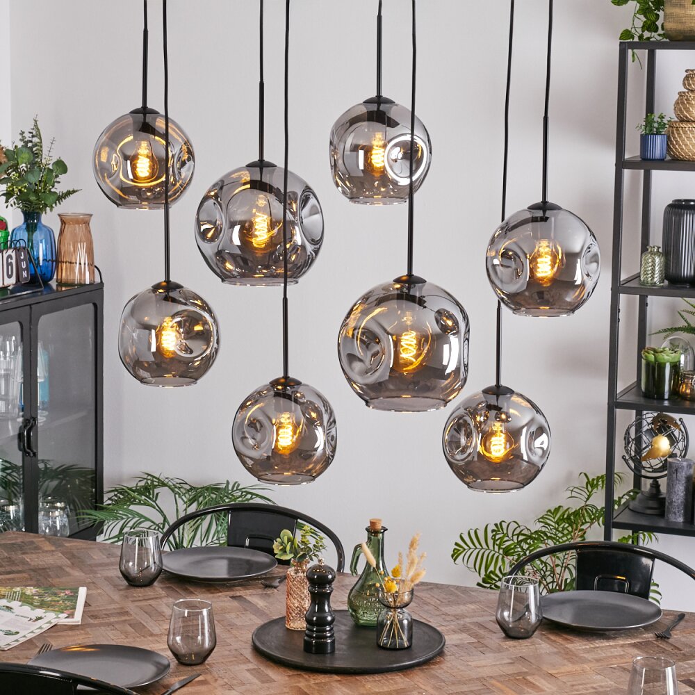 Ripoll Lampa wisząca, Kula świetlna, Lampa wisząca Przydymiony, 8-punktowe main product photo