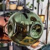 Ripoll lampa wisząca, kula świetlna, lampa wisząca niebeieski, zielony, miedziany, 6-punktowe