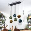 Ripoll Lampa wisząca, Kula świetlna, Lampa wisząca Niebeieski, Złoty, Zielony, 6-punktowe