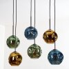 Ripoll Lampa wisząca, Kula świetlna, Lampa wisząca Niebeieski, Złoty, Zielony, 6-punktowe