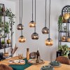 Ripoll lampa wisząca, kula świetlna, lampa wisząca bursztynowy, przydymiony, 6-punktowe