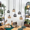 Ripoll lampa wisząca, kula świetlna, lampa wisząca bursztynowy, przydymiony, 6-punktowe