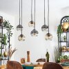 Ripoll lampa wisząca, kula świetlna, lampa wisząca bursztynowy, przezroczysty, przydymiony, 6-punktowe