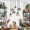 Ripoll lampa wisząca, kula świetlna, lampa wisząca bursztynowy, przezroczysty, przydymiony, 6-punktowe