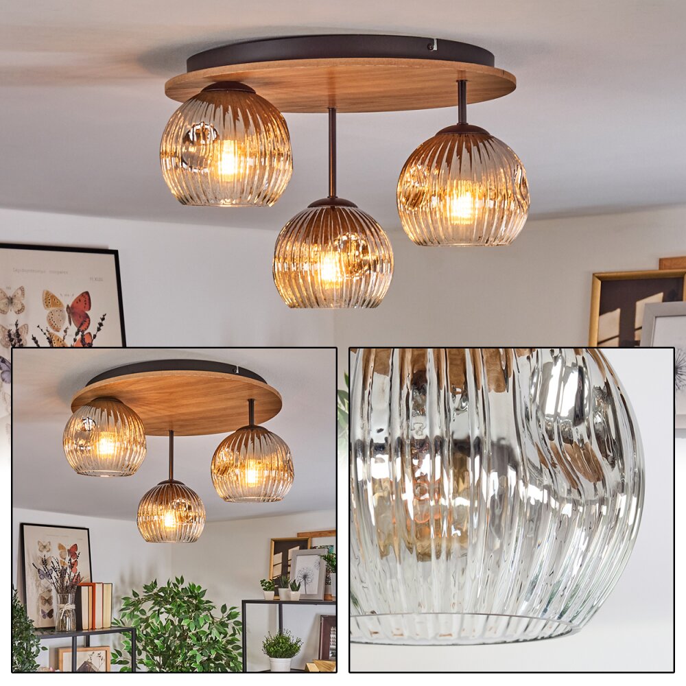 Ripoll Lampa sufitowa, Kula świetlna Ecru, Czarny, 3-punktowe main product photo