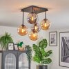Gastor Lampa sufitowa, Kula świetlna W kolorze bursztynu, Przydymiony, 5-punktowe