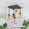 Gastor Lampa sufitowa, Kula świetlna W kolorze bursztynu, Przezroczysty, Przydymiony, 5-punktowe