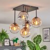Gastor Lampa sufitowa, Kula świetlna W kolorze bursztynu, Przezroczysty, Przydymiony, 5-punktowe